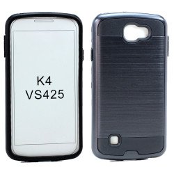 LG K4 VS425 Iron Shield Hybrid Case (Black)